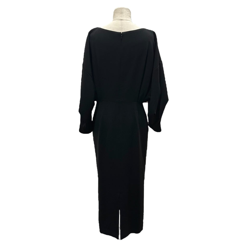 mame kurogouchi(マメクロゴウチ) Curved Line Neck Dress KHAKI  