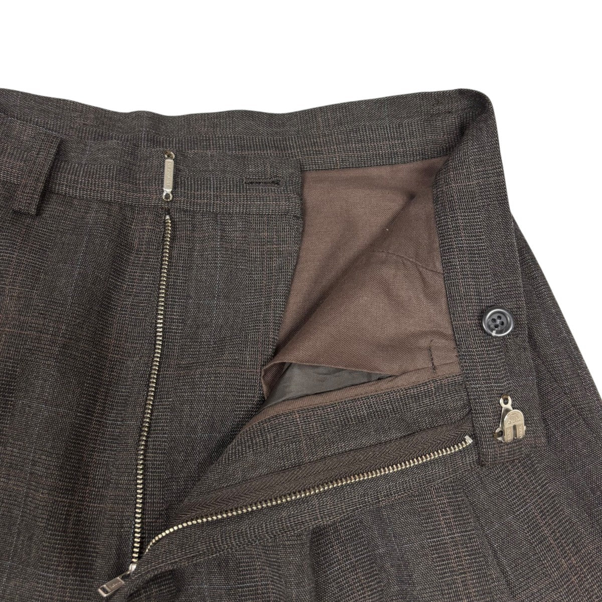 Dulcamara(ドゥルカマラ) チェックスラックス ブラウン サイズ 0