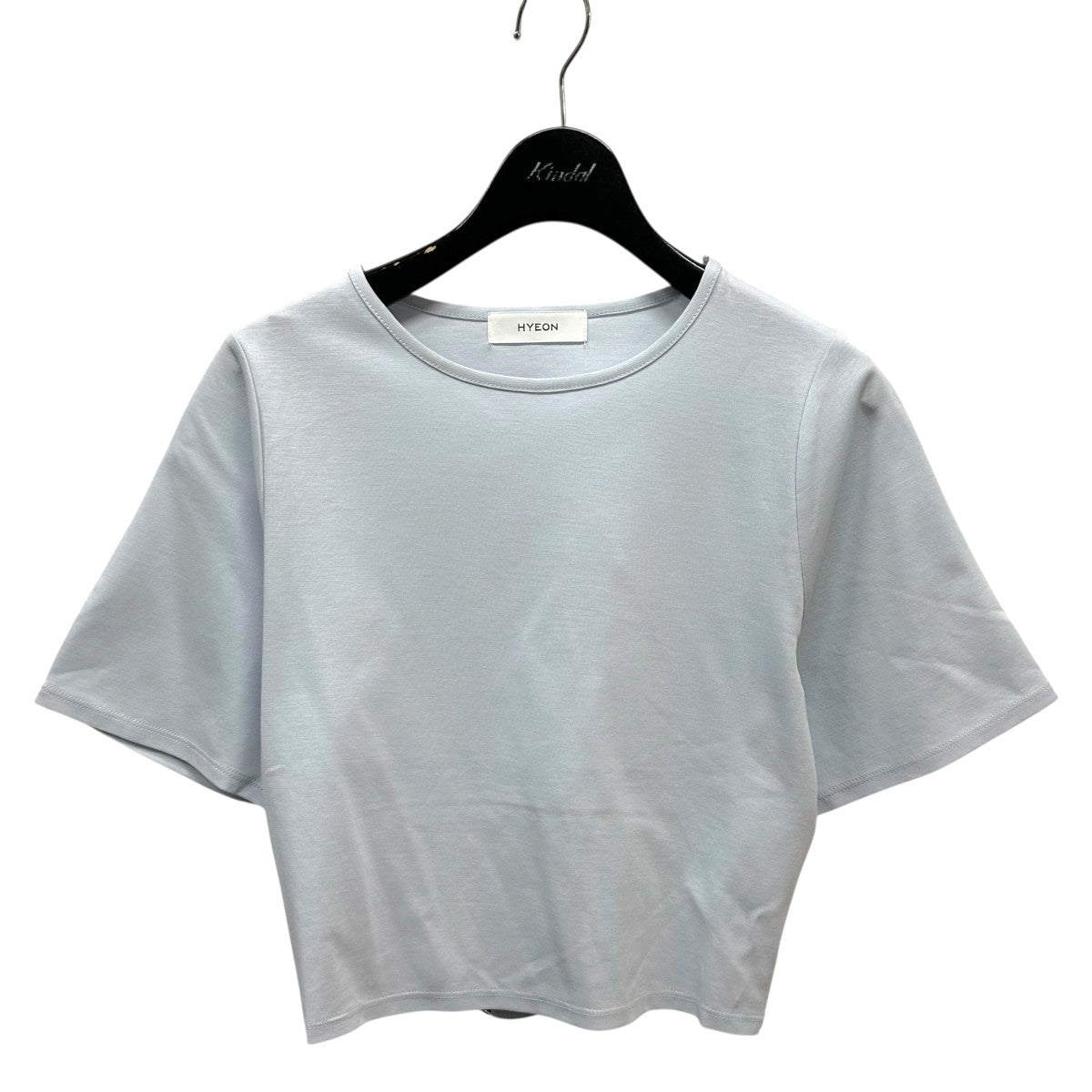 HYEON ヘヨン　hole tee/black バックオープン HYEON(ヘヨン) hole tee半袖カットソーHY25SSCS-02 HY25SSCS-02 ライト