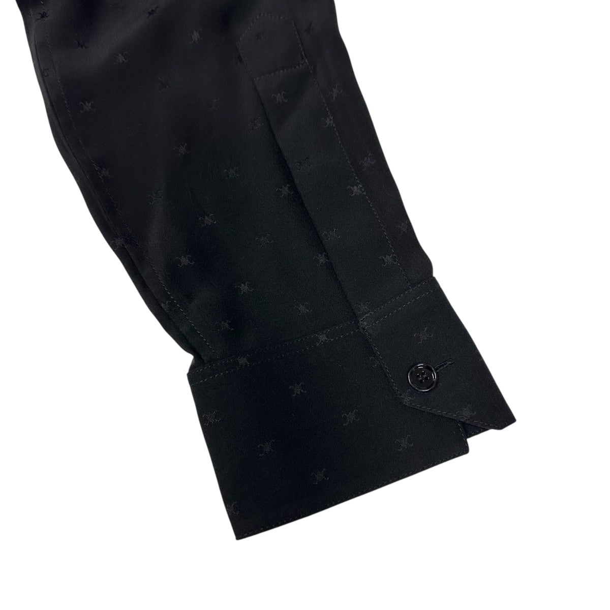 クリーニング済 極美品 セリーヌ シルク100% シャツ 長袖 5部袖 36 CELINE(セリーヌ) シルクシャツ長袖シャツ2C15A805V 2C15A805V