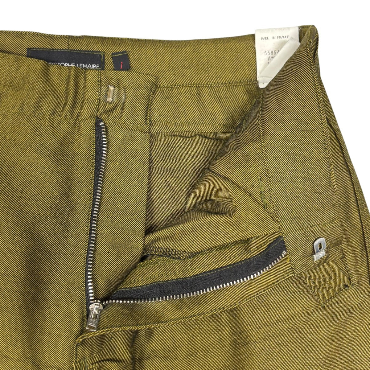 激レア初期フランス製【クリストフ ルメール】コットンウールインディゴ染めパンツ LEMAIRE（ルメール）の「TWISTED BELTED PANTS（デニムパンツ