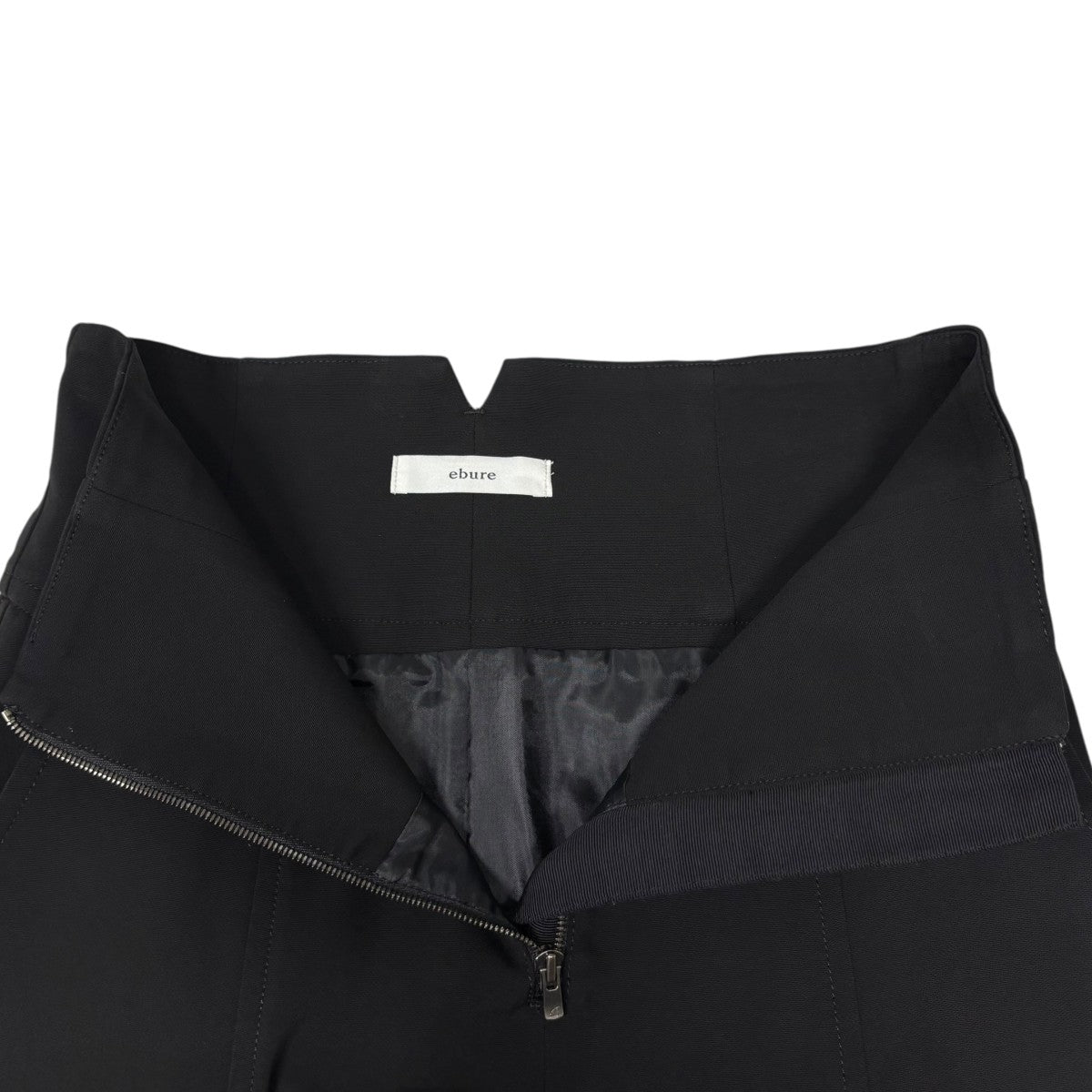 EBURE(エブール) 24SSストレッチ フロントジップ ロングスカート