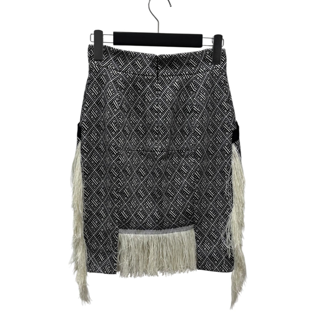 mame kurogouchi(マメクロゴウチ) こぎん刺しフリンジスカート