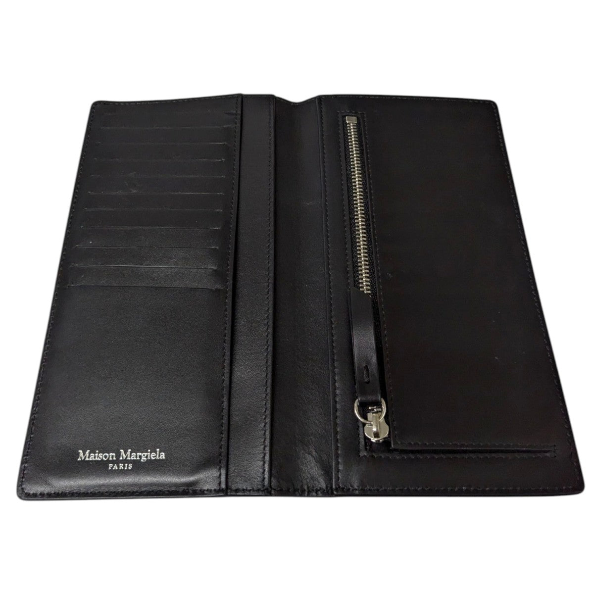 Maison Margiela マルジュラ　長財布　黒 Maison Margiela メゾンマルジェラ Zip Around Wallet 長財布 L