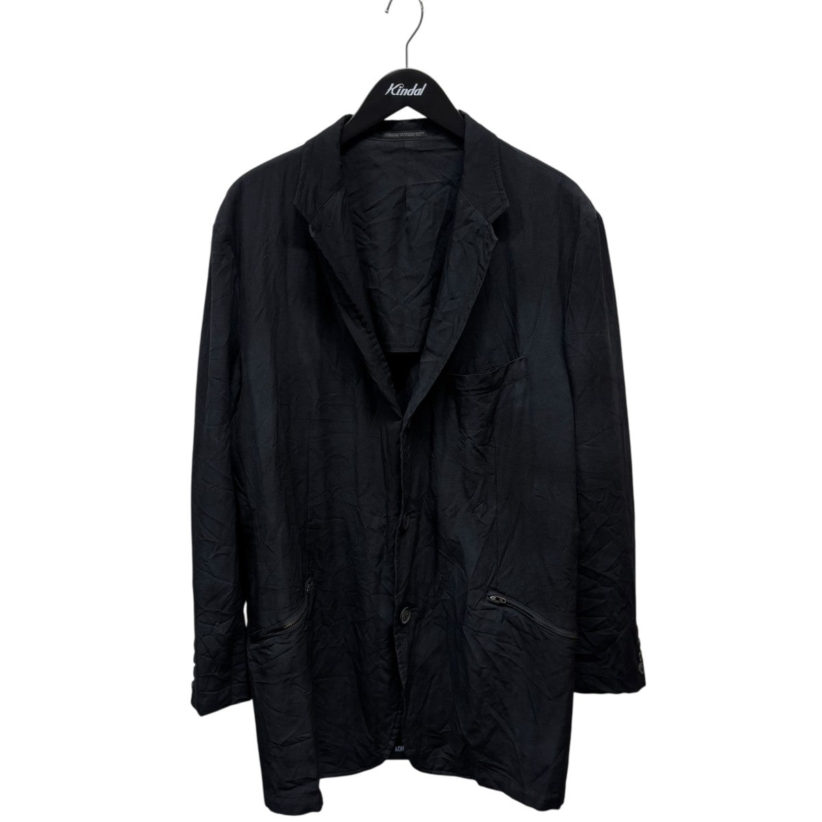 Yohji Yamamoto pour homme ムラ染ギャバ三つ釦ジャケトテーラードジャケットHR-J05-101 古着・中古-1枚目のアイテム画像