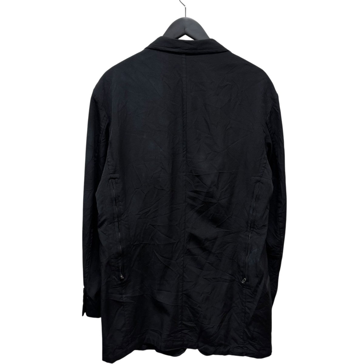 Yohji Yamamoto pour homme ムラ染ギャバ三つ釦ジャケトテーラードジャケットHR-J05-101 古着・中古-2枚目のアイテム画像