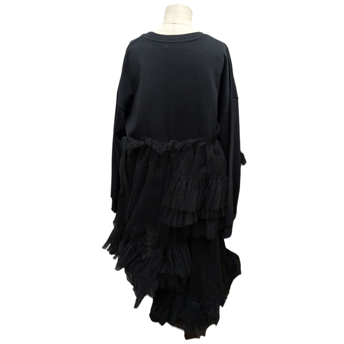 VIVIANO(ヴィヴィアーノ) ASYMMETRIC TULLE SWEAT SHIRTアシンメトリー