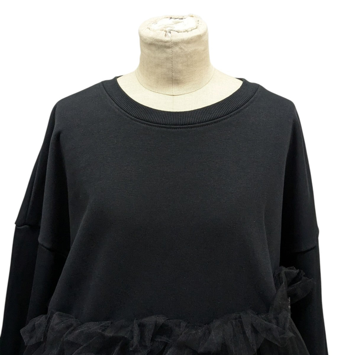 viviano アシンメトリースウェットトレーナー VIVIANO(ヴィヴィアーノ) ASYMMETRIC TULLE SWEAT SHIRT