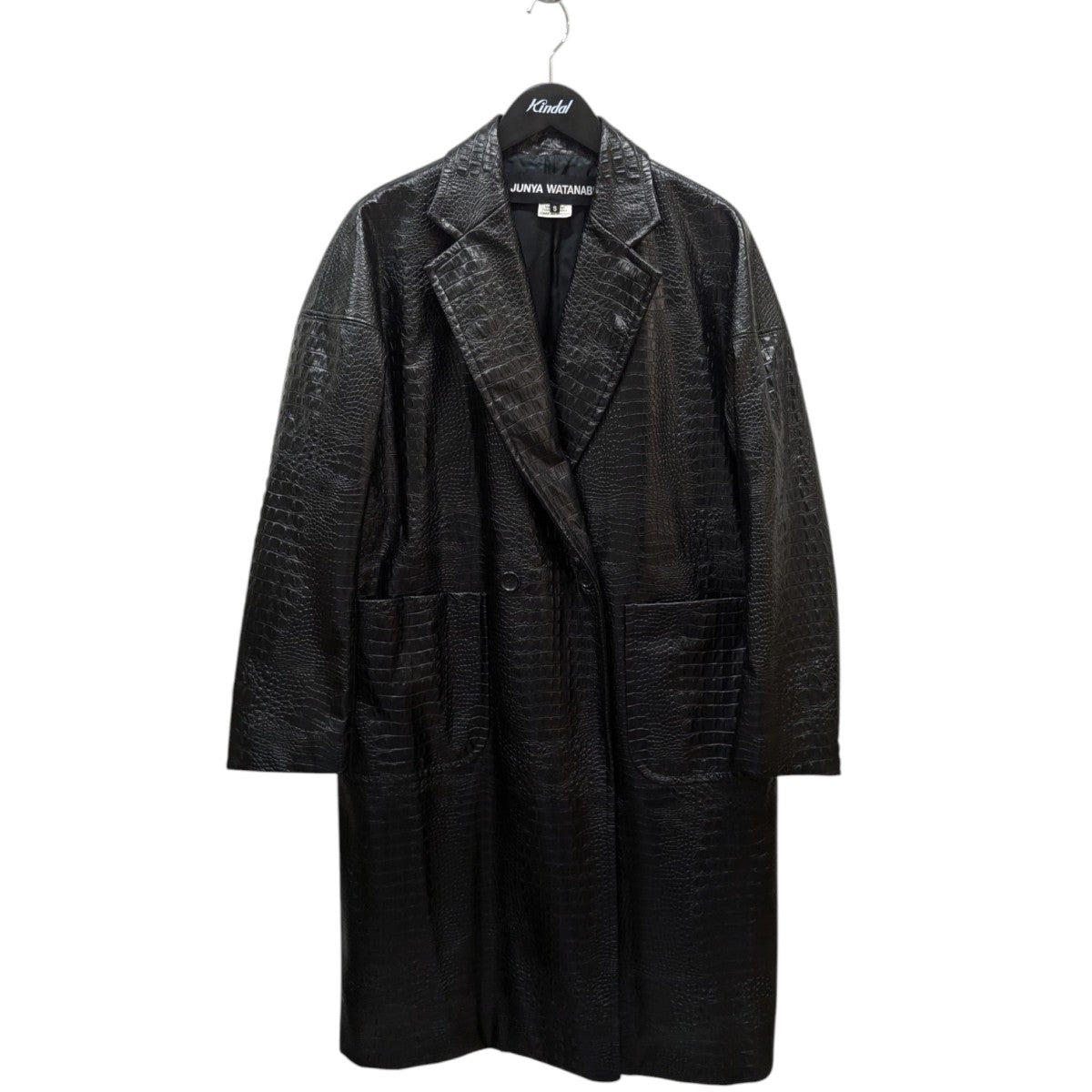 JUNYA WATANABE エンボス加工 オーバーサイズレザーコートJN-C005 古着・中古-1枚目のアイテム画像