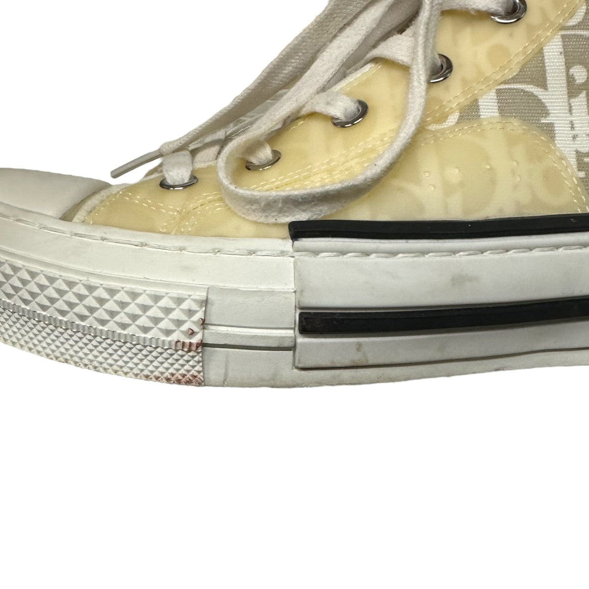 Dior 透明 ハイカット スニーカー ○ディオール オブリークロゴハイカットスニーカー - メルカリ