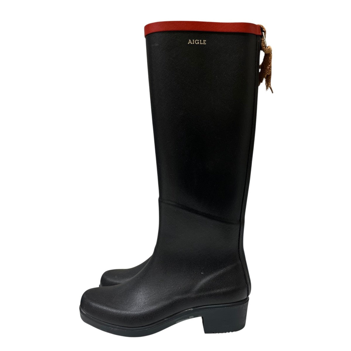 新品未使用　AIGLE MACADAMES ロングレインブーツ ブラック　37 新品未使用 AIGLE MACADAMES ロングレインブーツ ブラック 37