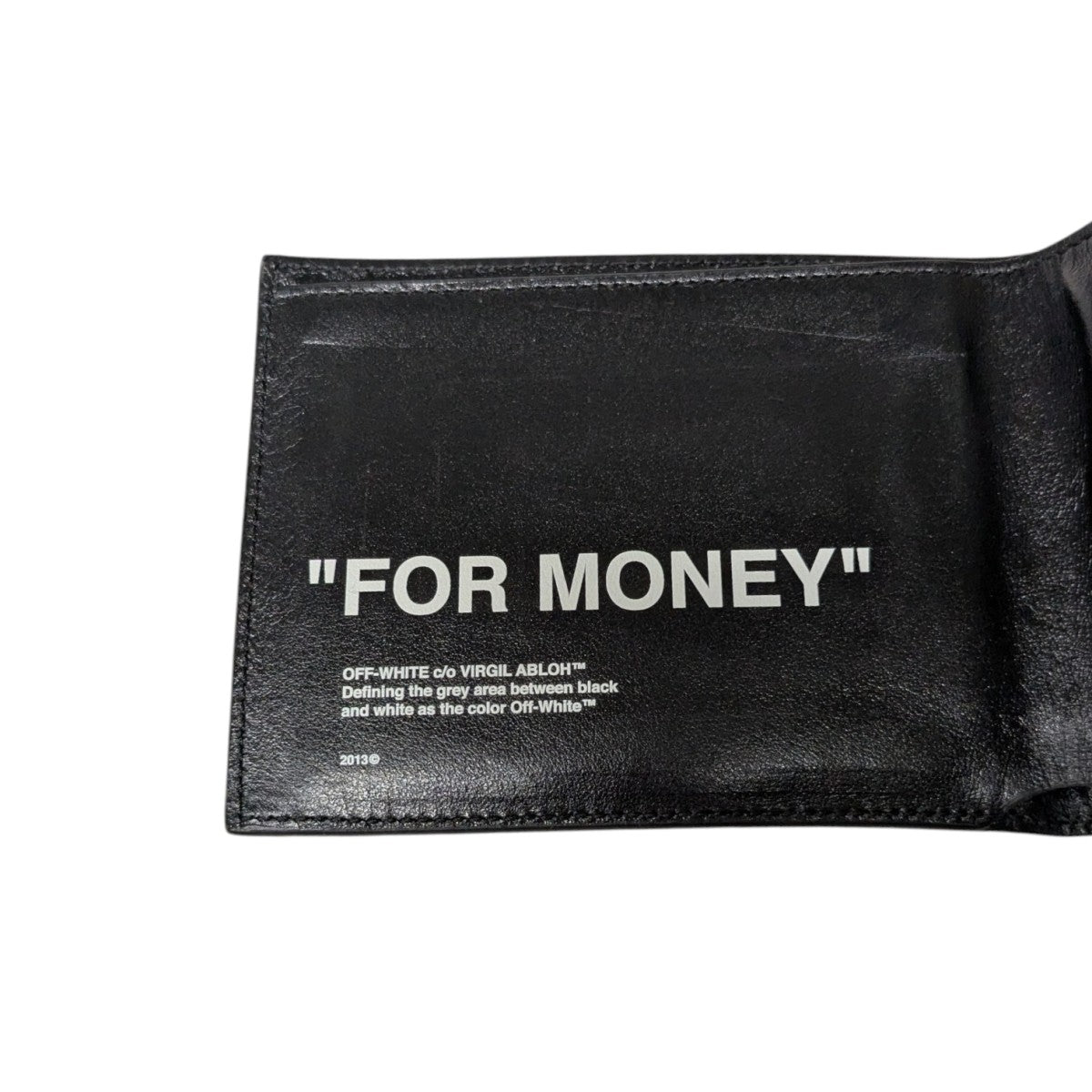 OFFWHITE(オフホワイト) Bold Quote Wallet ”FOR MONEY” Black2つ折り