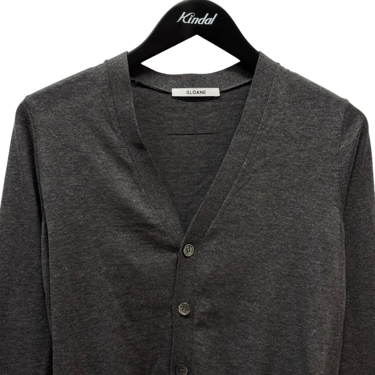 SLOANE(スローン) 18Gポリエステル×コットンV薄手カーディガン