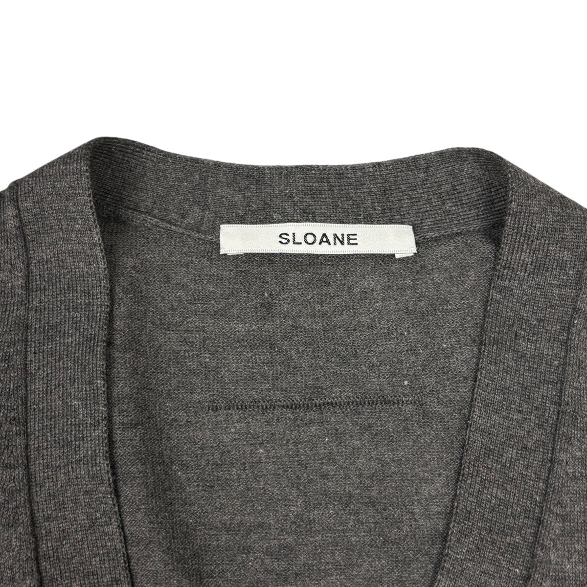SLOANE(スローン) 18Gポリエステル×コットンV薄手カーディガン