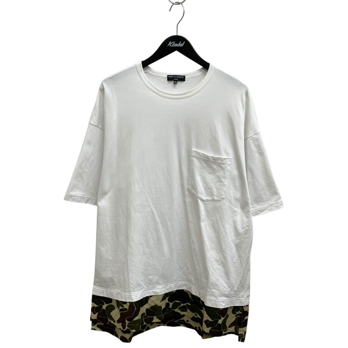 COMME des GARCONS HOMME カモフラージュ柄(裾)半袖TシャツHK-T017 古着・中古-1枚目のアイテム画像