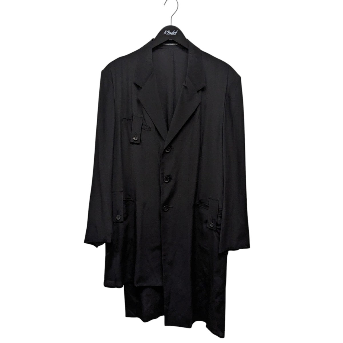 Yohji Yamamoto pour homme 25SS12M SILK DECINE TAB LONG JACKETロングジャケットHP-J36-502 古着・中古-1枚目のアイテム画像