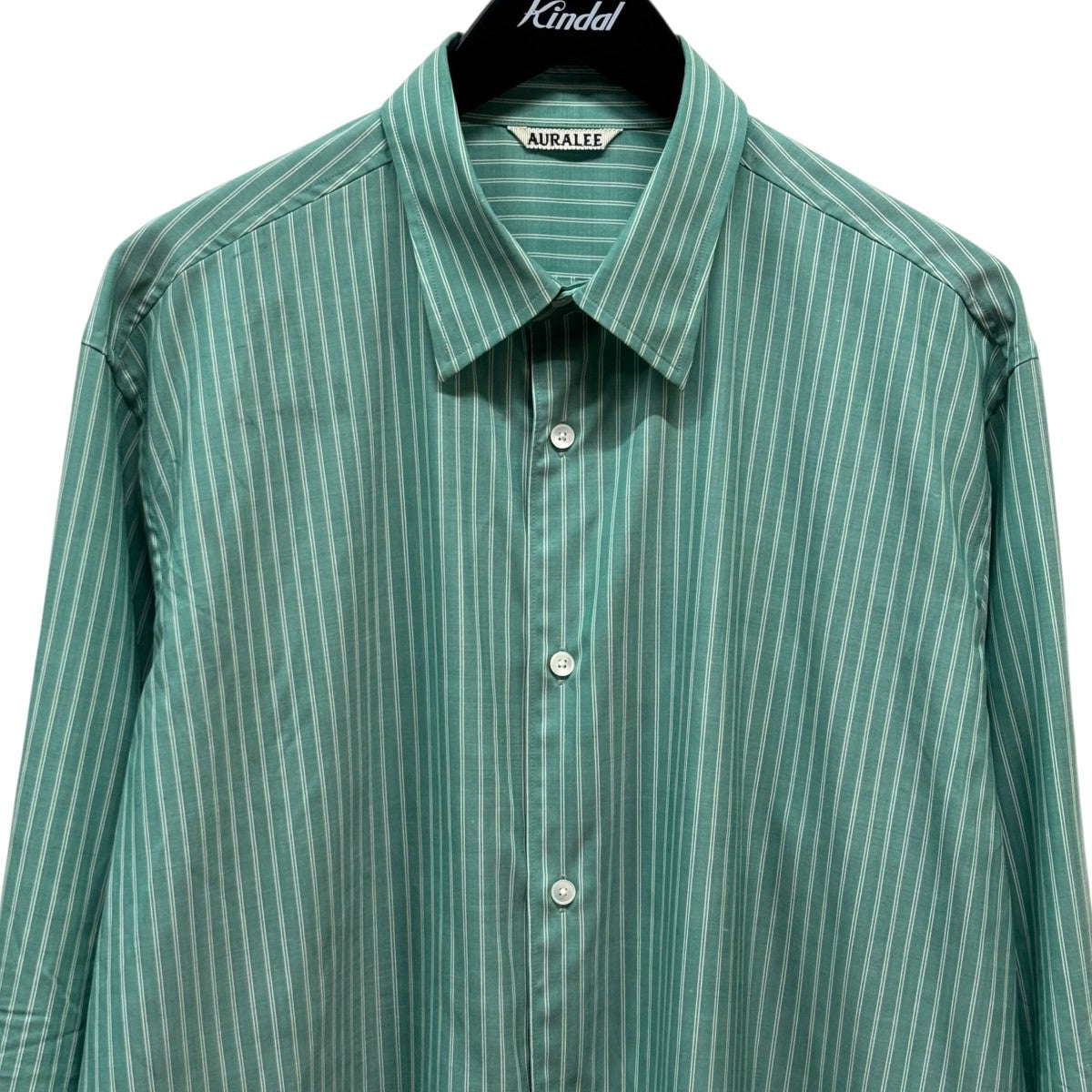 AURALEE(オーラリー) 長袖シャツA25SS01WW A25SS01WW グリーン サイズ
