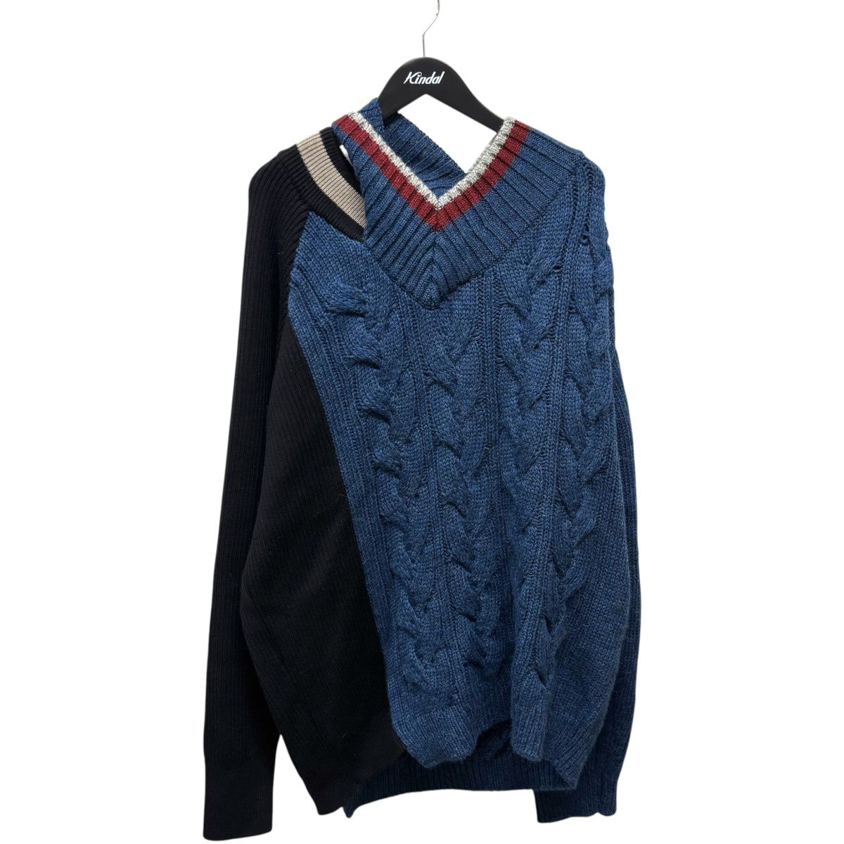 kolor 21aw レイヤードニット　カラー KOLOR(カラー) 21AWドッキングレイヤードニットセーター21WCM-NO2302