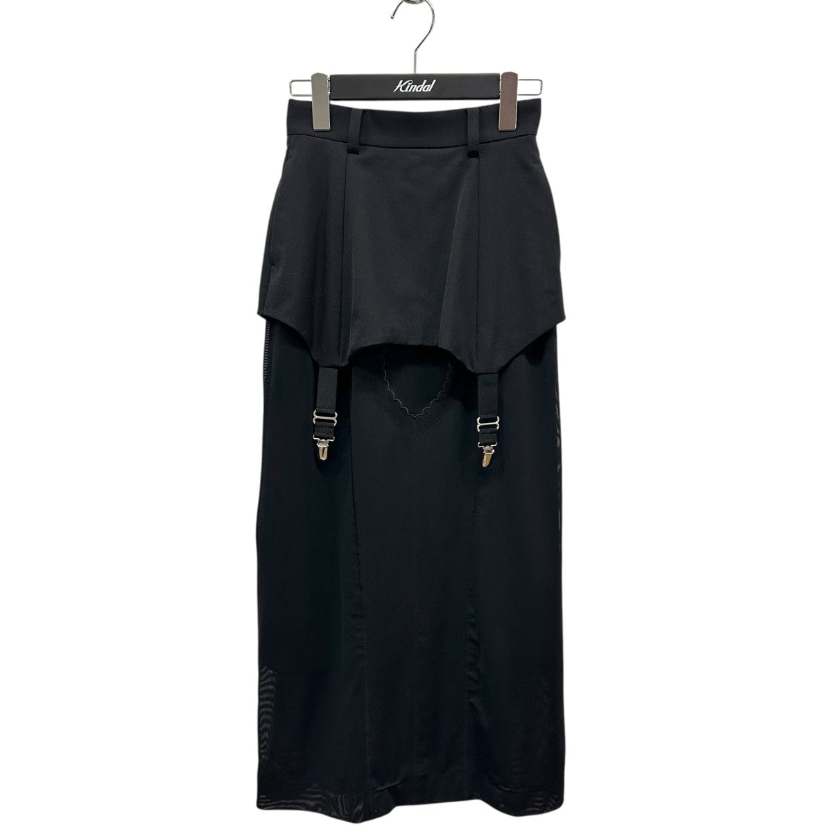 AKIKO AOKI コクーンロングスカート ブラック ナイロン アキコアオキ AKIKO AOKI コクーンロングスカート ブラック ナイロン