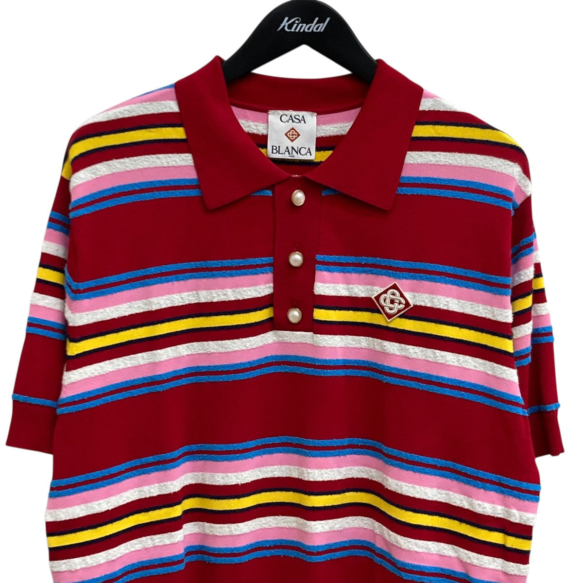 casablanca ポロシャツ　カサブランカ CASABLANCA(カサブランカ) Oversized Striped PoloポロシャツMS25-KW