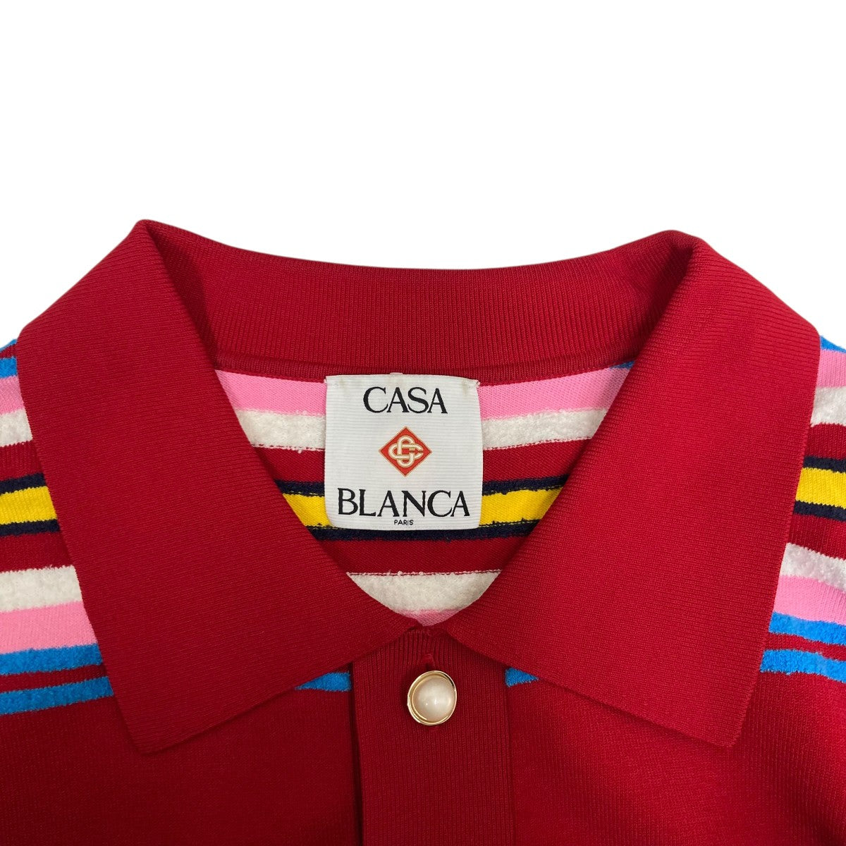 CASABLANCA(カサブランカ) Oversized Striped PoloポロシャツMS25-KW