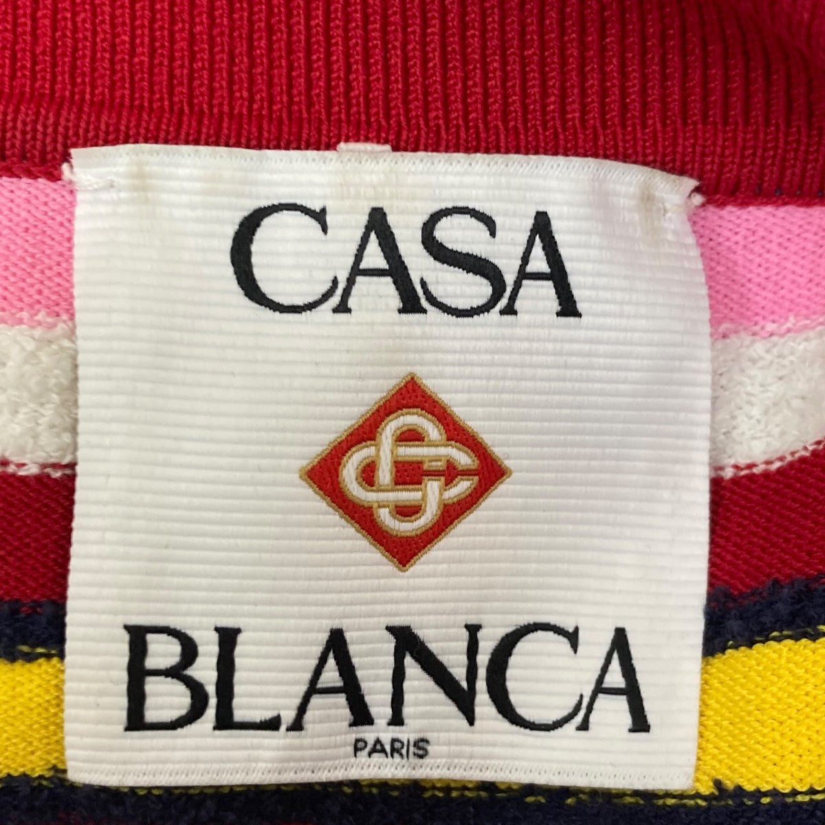 CASABLANCA(カサブランカ) Oversized Striped PoloポロシャツMS25-KW