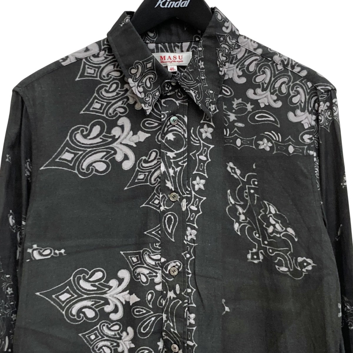 MASU CRUSHED PAISLEY PRINT SHIRT長袖シャツM25F9SL001 古着・中古-3枚目のアイテム画像
