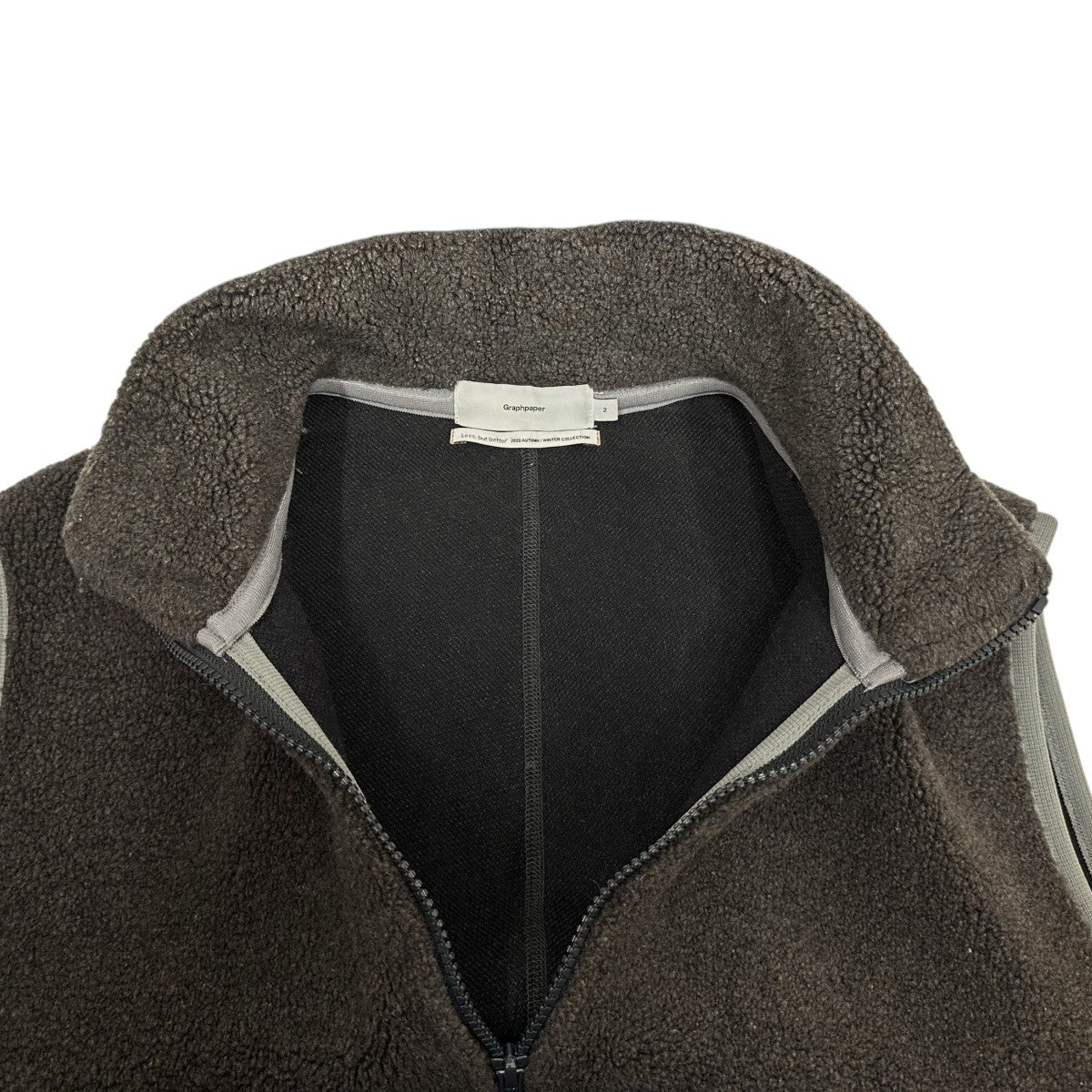 Wool Boa Zip-Up VestベストGU203-70167