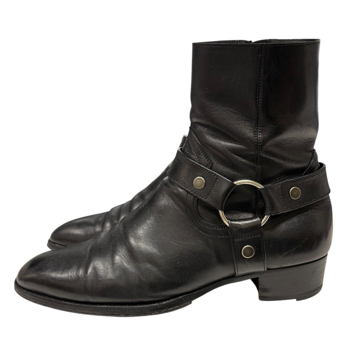 美品✨️SAINT LAURENT ハーネスリング チェーンブーツ38 箱付き 25.5cm相当 SAINT LAURENT クラシックワイアット リングチェーン