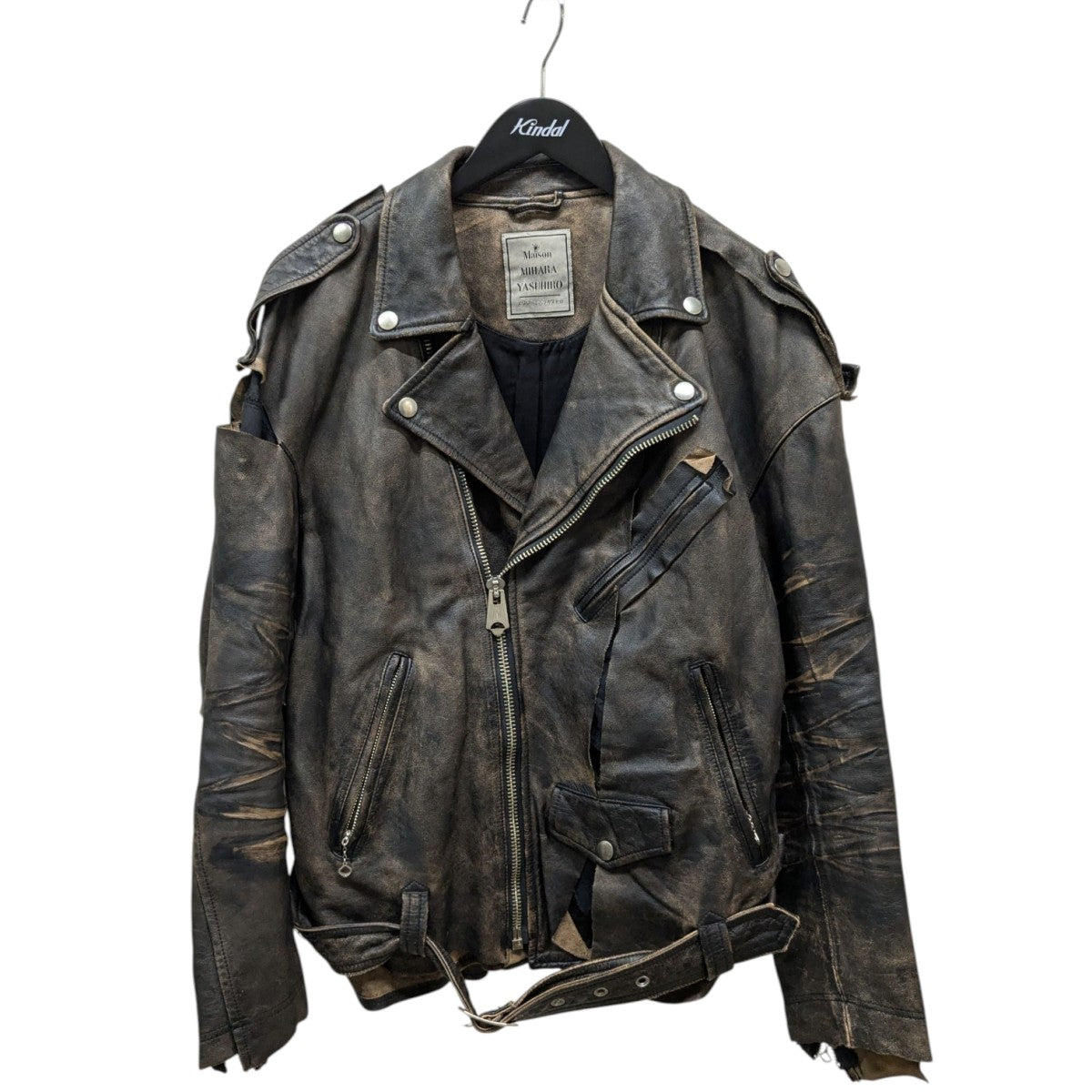 メゾン　ミハラヤスヒロ　ドッキング　ライダースジャケット　牛革　46　KJ133 メゾン ミハラヤスヒロ ドッキング ライダースジャケット 牛革 46