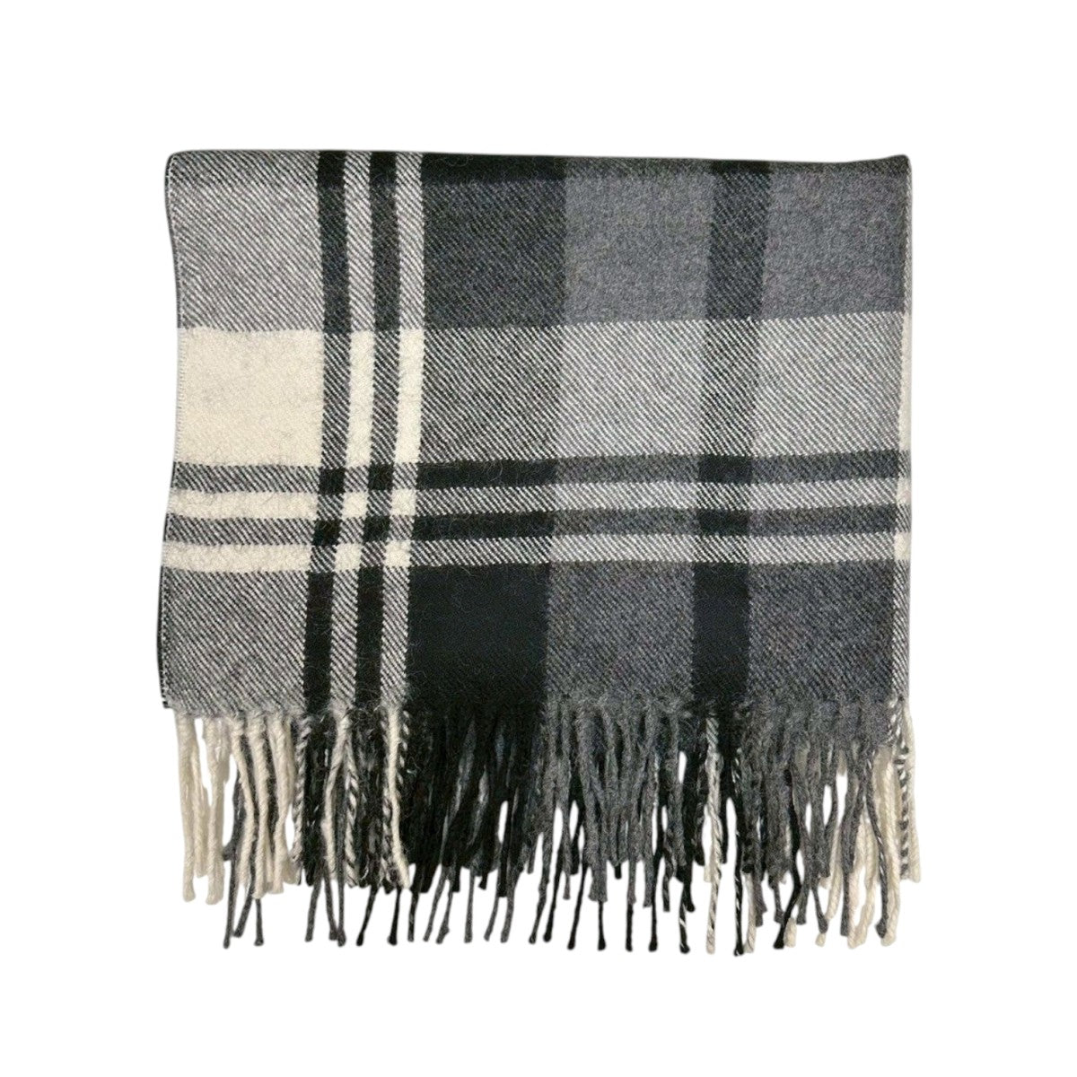 MARKAWARE(マーカウェア) アルパカストールマフラー ブラック×ホワイト