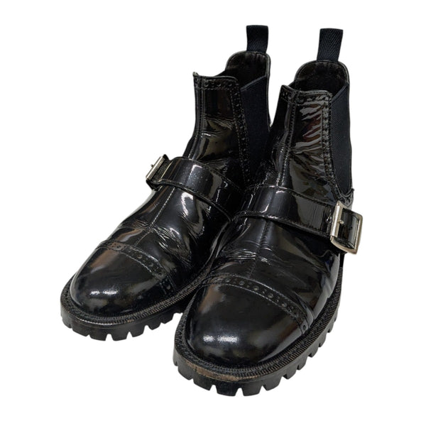 トリコ　コムデギャルソン シルバー ストラップ付き エンジニアブーツ tricot COMME des GARCONS(トリココムデギャルソン) ブーツ ブラック