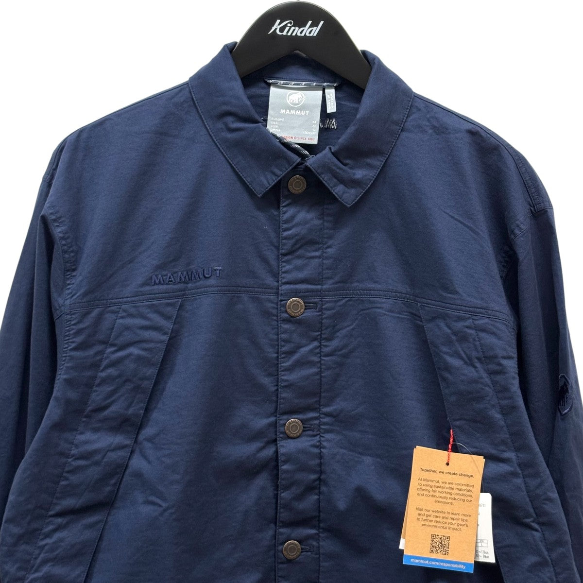 新品 タグあり　MAMMUT フード付ジャケット marine ネイビー 紺 マムート MAMMUT グラビティ イン フード ジャケット マリンブルー L