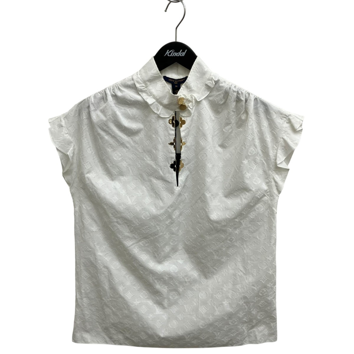 22AW モノグラム フリル ブラウス RW223W AQV FHBL13