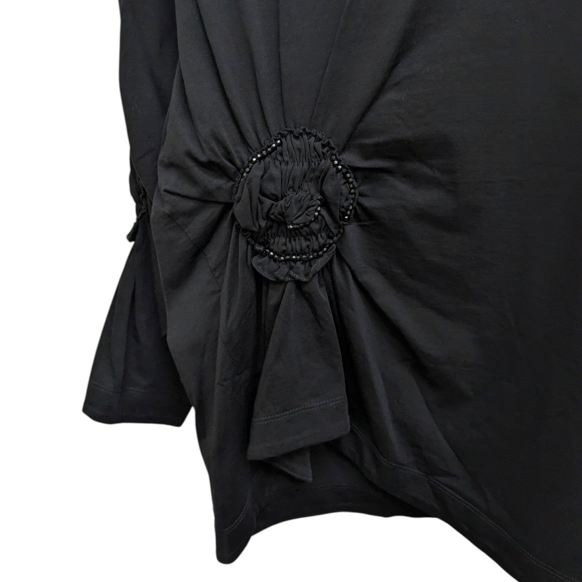 Simone Rocha LONG SLEEVE RUCHED FLOWER T-SHIRT長袖カットソーN1 5SB 古着・中古-3枚目のアイテム画像
