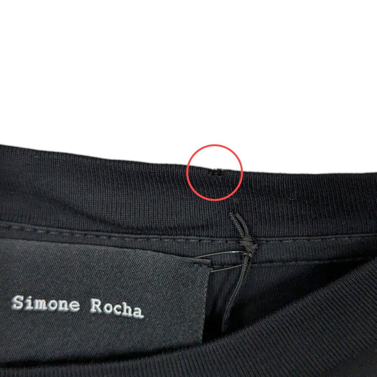 Simone Rocha LONG SLEEVE RUCHED FLOWER T-SHIRT長袖カットソーN1 5SB 古着・中古-6枚目のアイテム画像