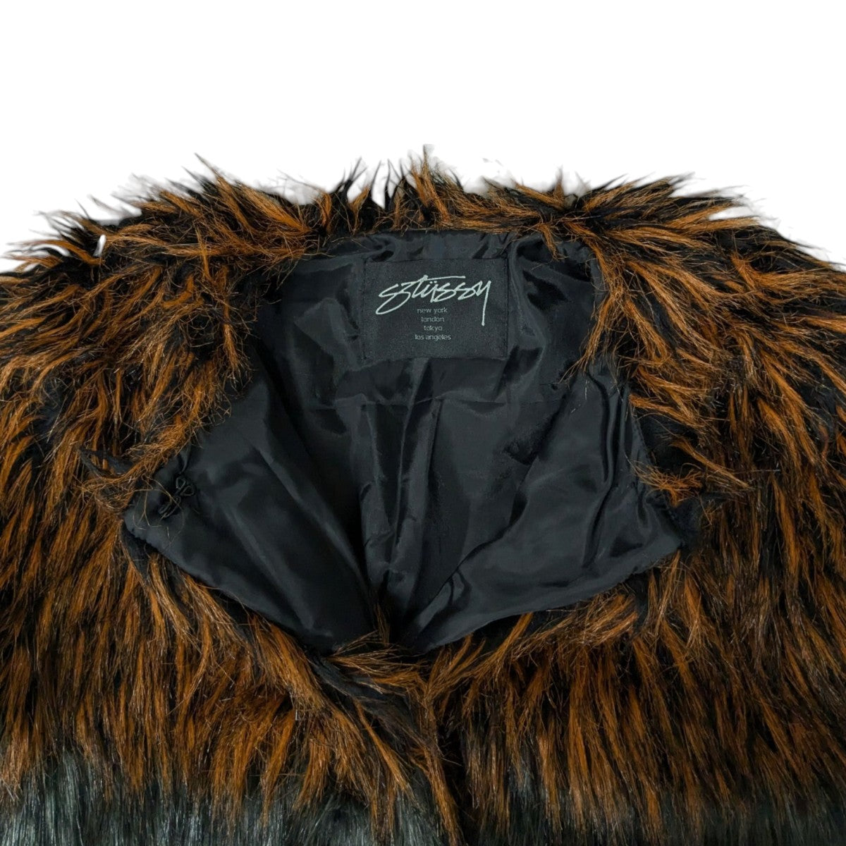 stussy(ステューシー) ファーブルゾン オレンジ×グレー サイズ S