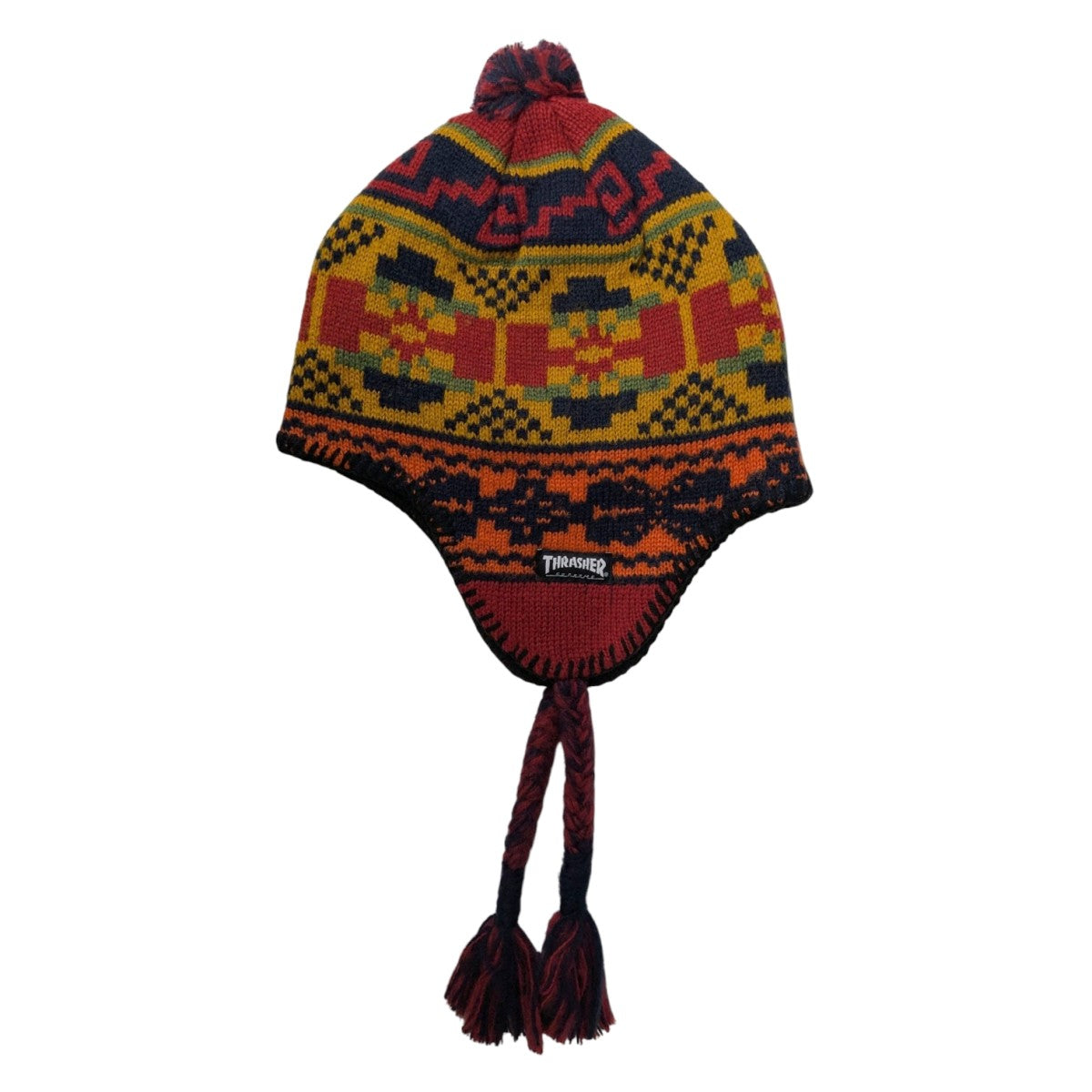 Supreme×THRASHER Earflap Beanieニット帽 マルチカラー サイズ