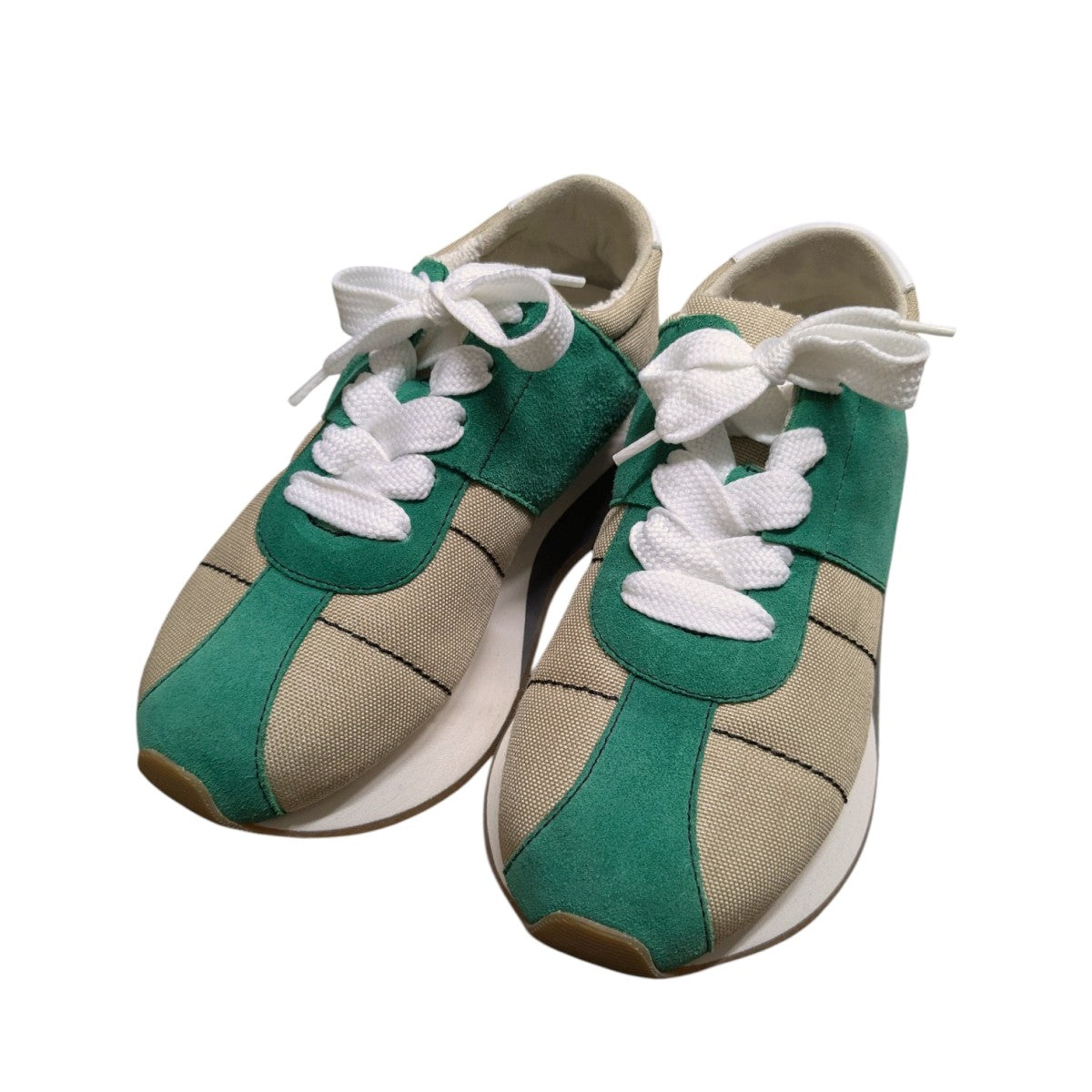 MARNI グリーン ベージュ 厚底スニーカー MARNI グリーン ベージュ 厚底スニーカー