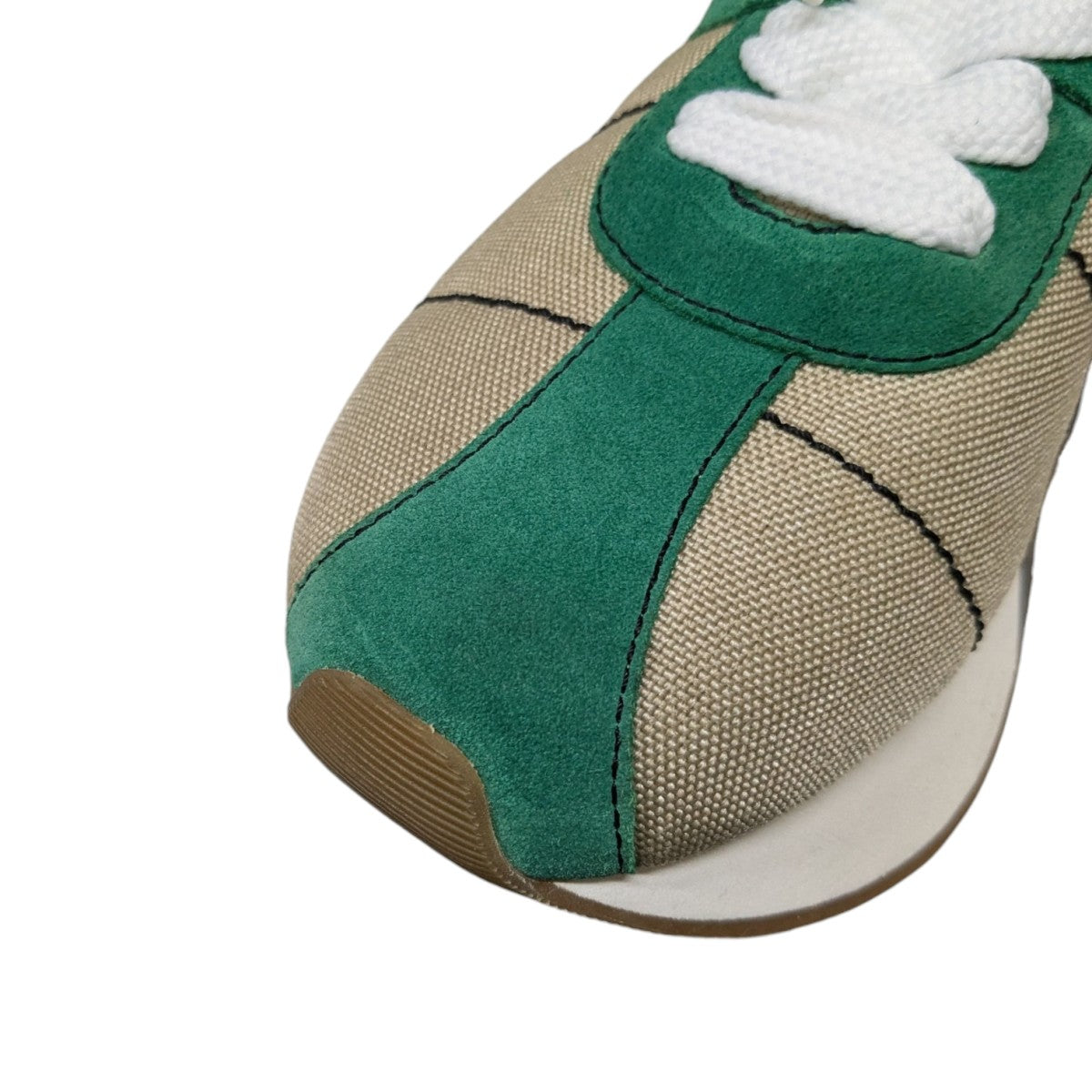 MARNI グリーン ベージュ 厚底スニーカー