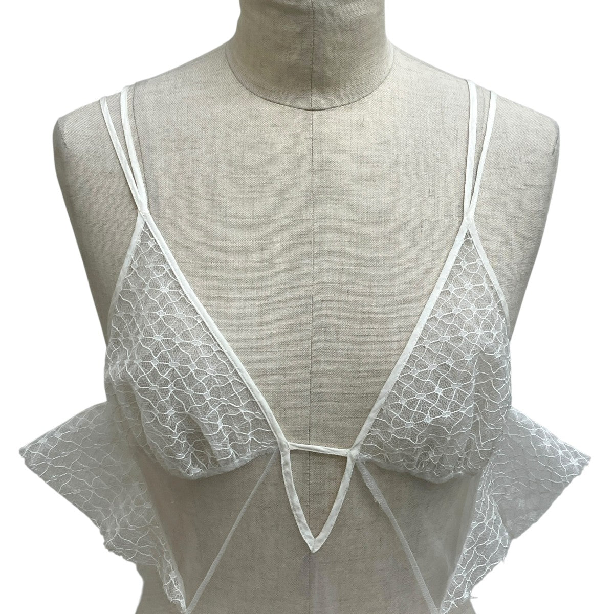 24SSRUFFLE LACE MINI DRESSワンピースFTC242-0815