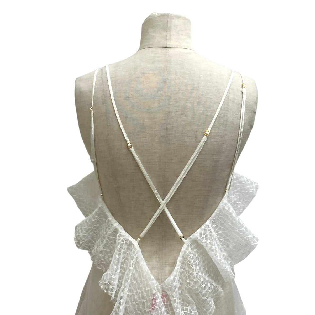 24SSRUFFLE LACE MINI DRESSワンピースFTC242-0815