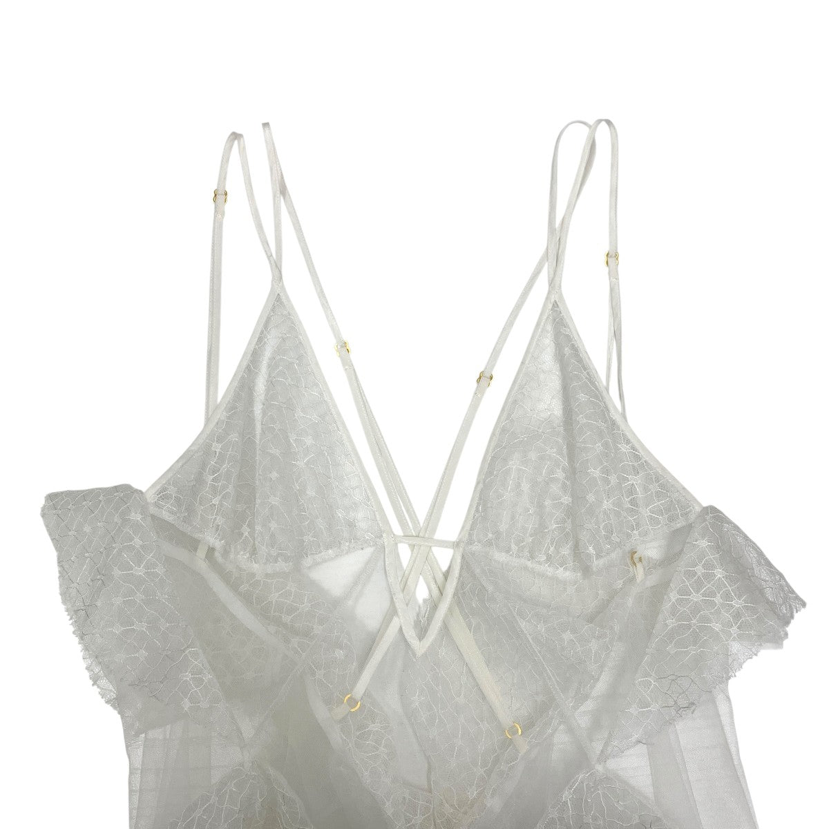 24SSRUFFLE LACE MINI DRESSワンピースFTC242-0815