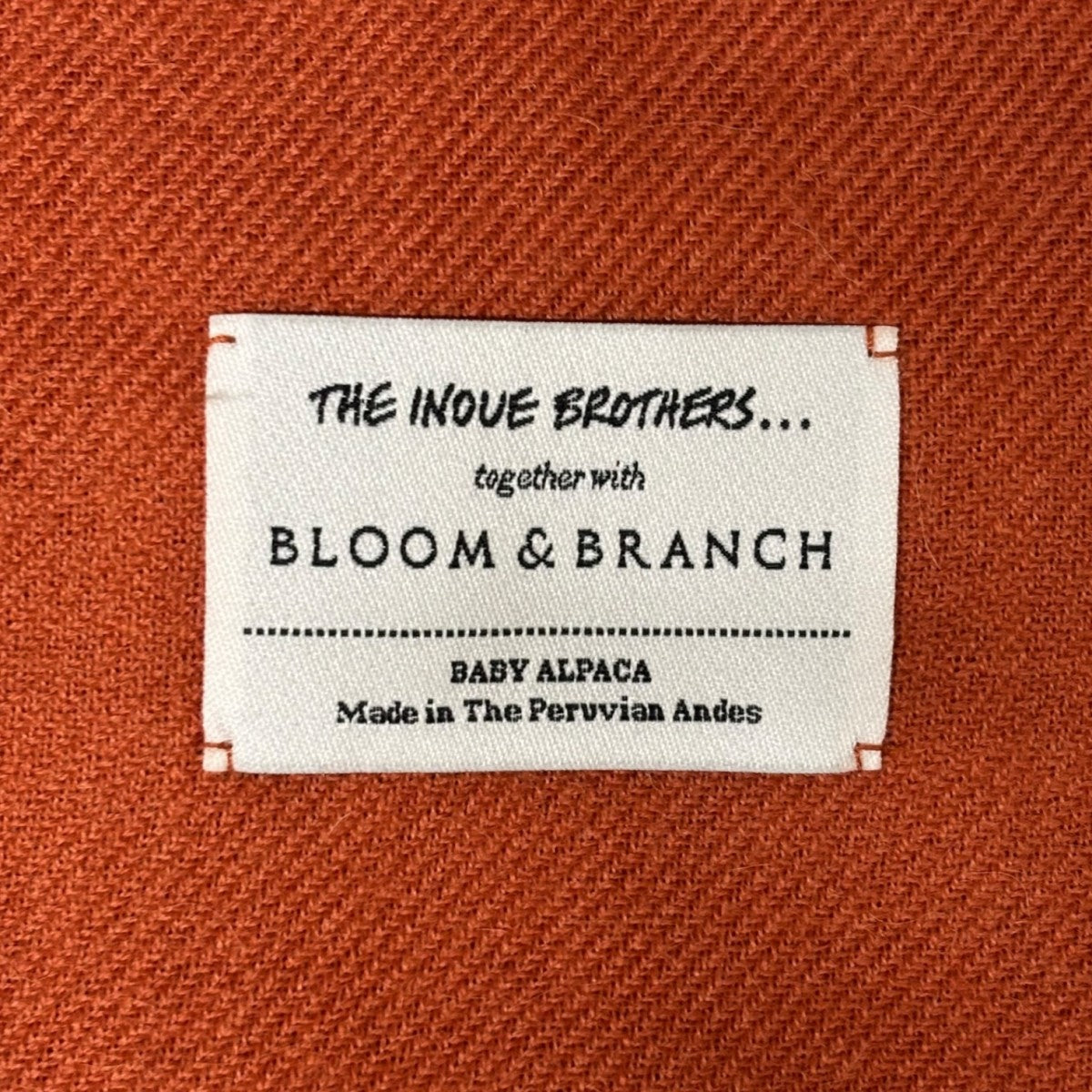 THE INOUE BROTHERS(ザイノウエブラザーズ) マフラー オレンジ｜【公式