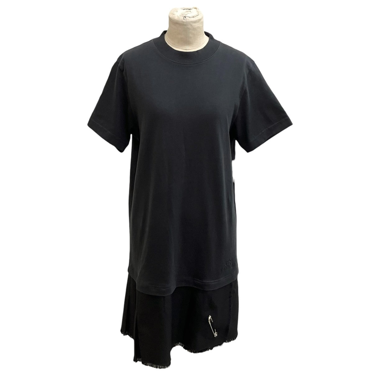 BALENCIAGA レイヤード Tシャツドレス半袖ワンピース809044 TKT28 古着・中古-1枚目のアイテム画像