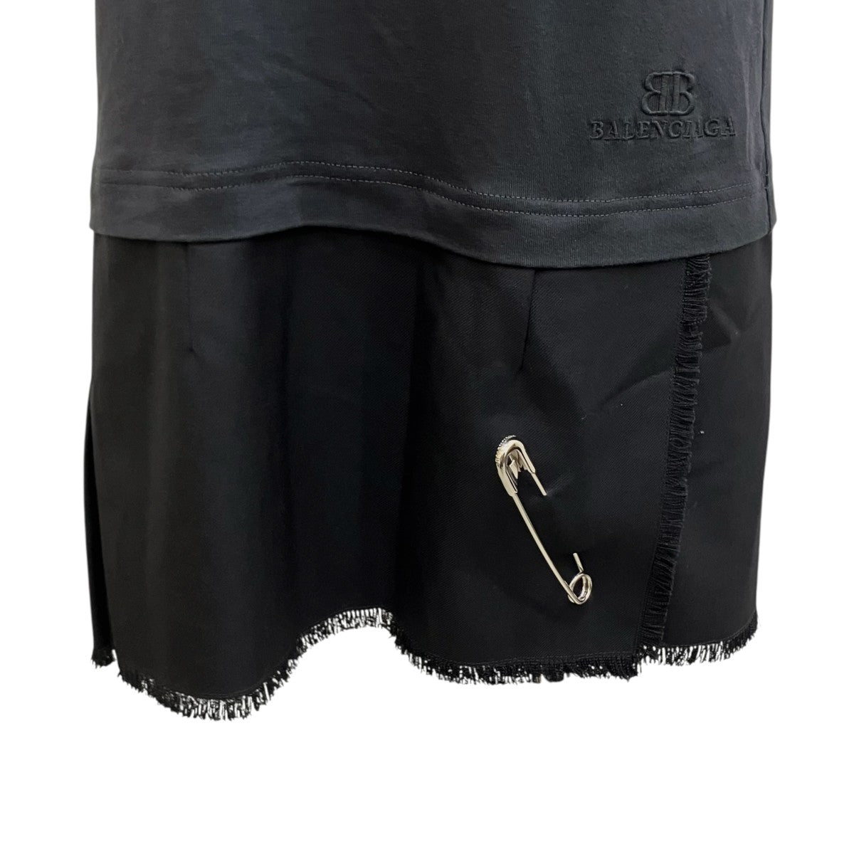 BALENCIAGA レイヤード Tシャツドレス半袖ワンピース809044 TKT28 古着・中古-5枚目のアイテム画像