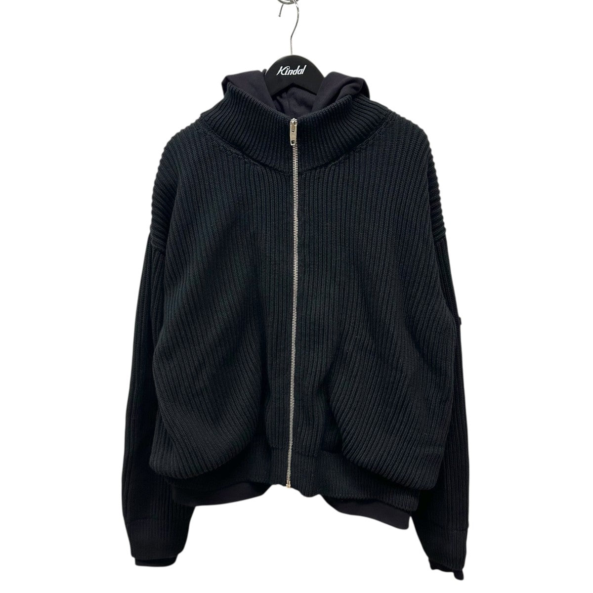 24SSZip Up Cardigan レイヤードパッチニットカーディガンニットカーディガンVH54 771192 T3297 1000