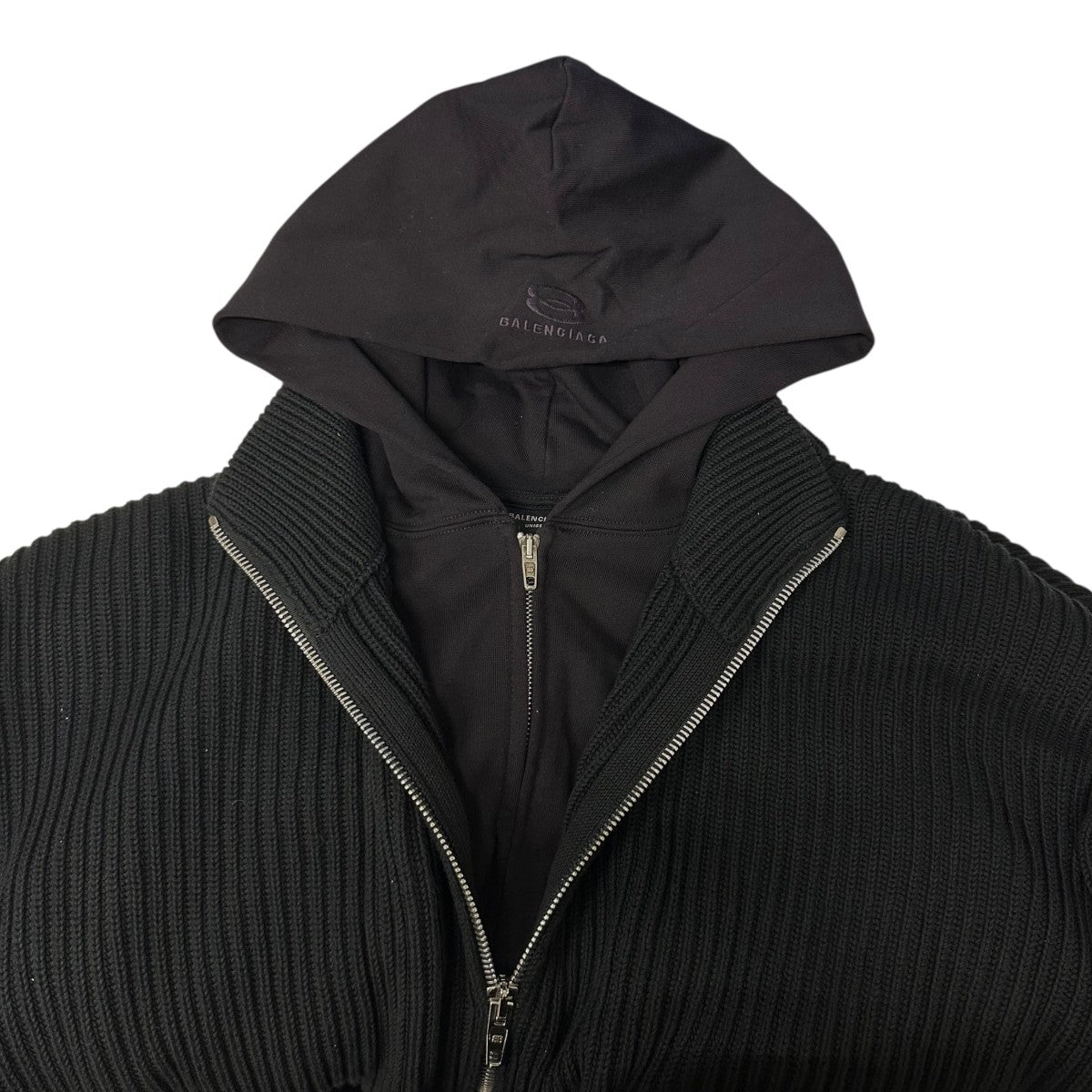 BALENCIAGA(バレンシアガ) 24SSZip Up Cardigan レイヤードパッチ