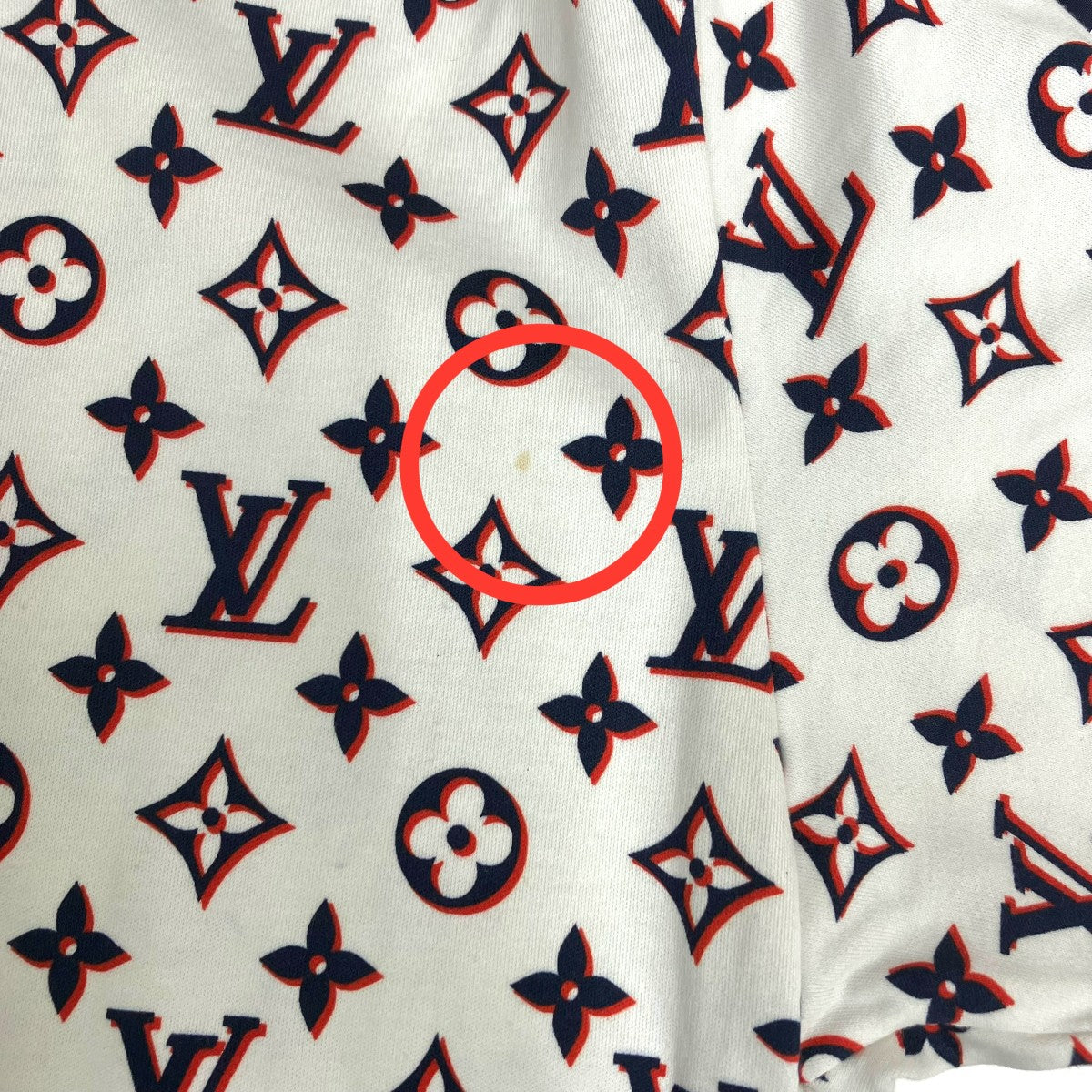 【超美品】ルイヴィトン モノグラム 総柄 幾何学模様 ネイビー レッド ホワイト LOUIS VUITTON（ルイ・ヴィトン） ルイ ヴィトン LV×YK 草間彌生