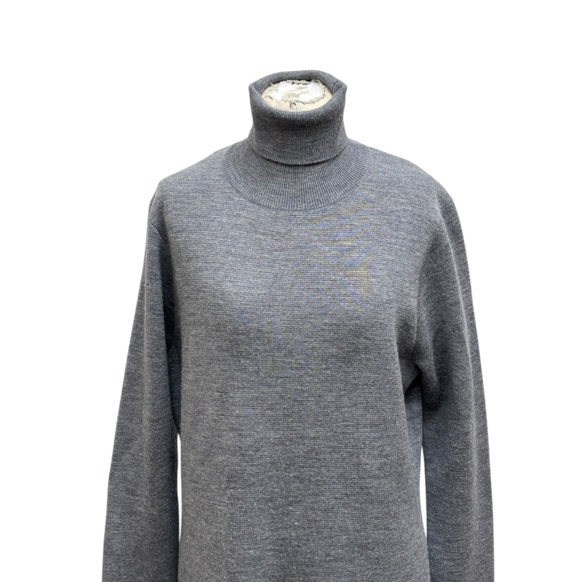 【極美品】SLOANE ボトルネックニットワンピース グレー　毛100％　M相当 SLOANE(スローン) ニットワンピースSL8W-542 SL8W-542 グレー サイズ 2